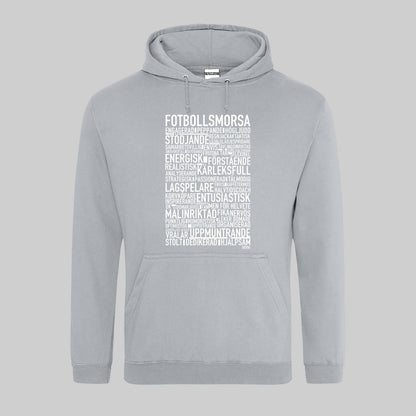 Fotbollsmorsa Text Hoodie