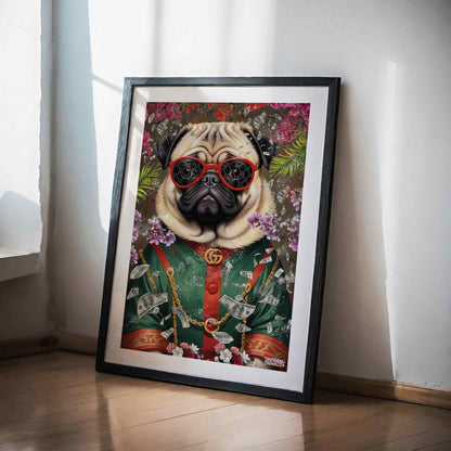 Bossy Pug Poster