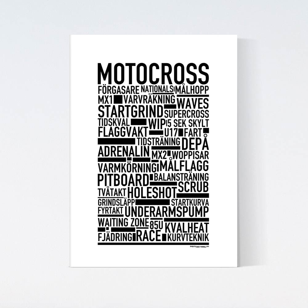 Motorcross Text Poster