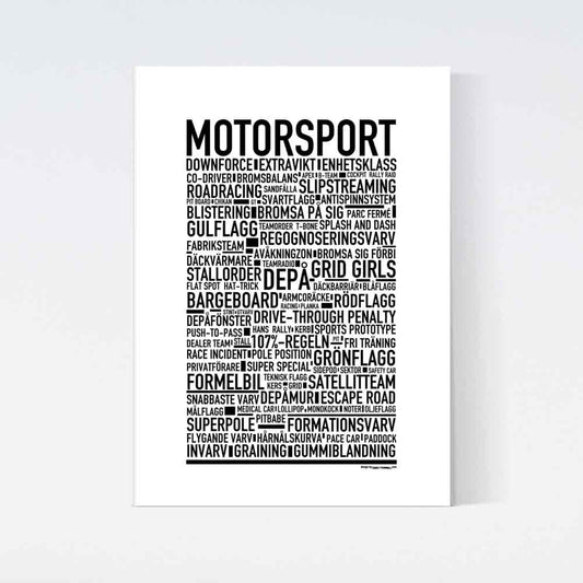 Motorsport Text Poster