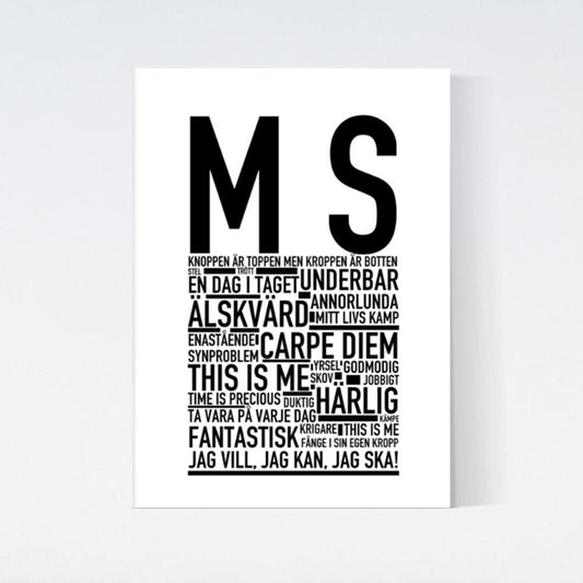 Multipel Skleros Text Poster