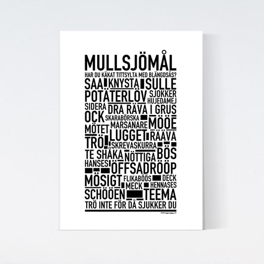 Mullsjömål Dialekt Text Poster