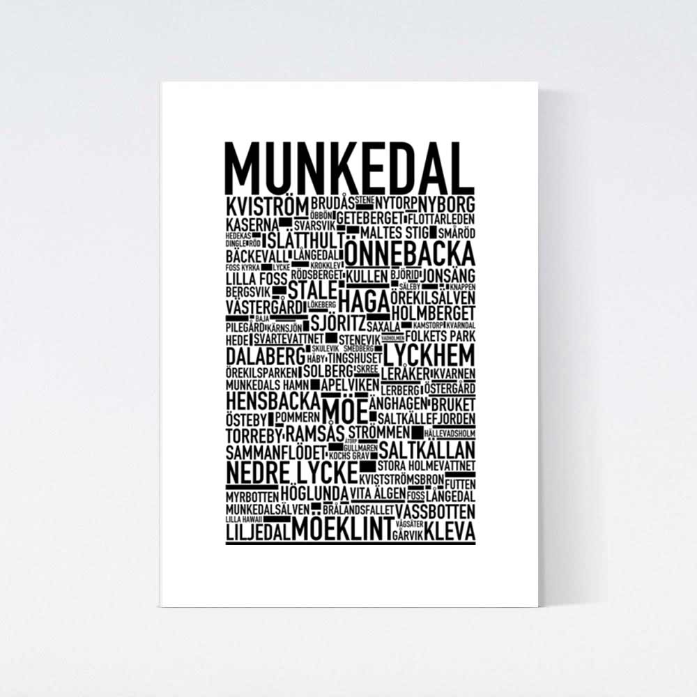Munkedal Text Poster