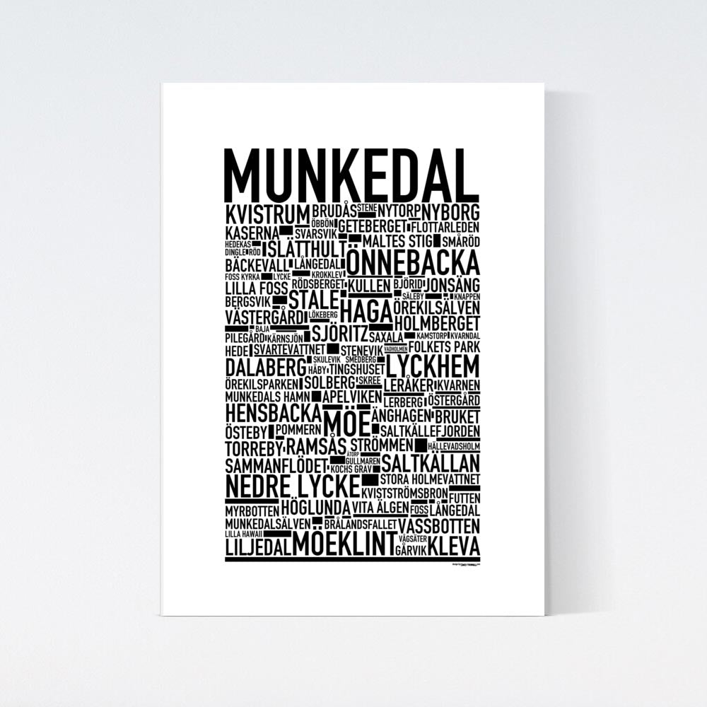 Munkedal Text Poster