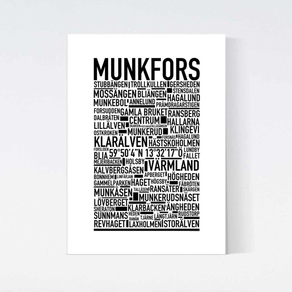 Munkfors Text Poster