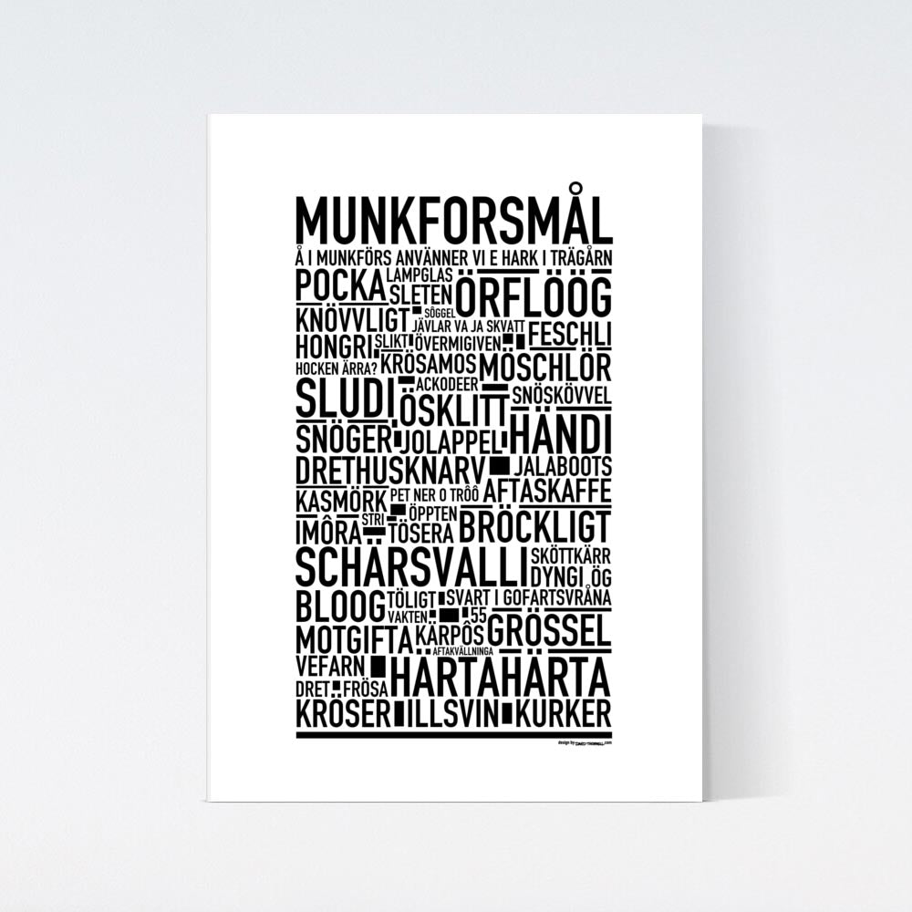 Munkforsmål Dialekt Text Poster