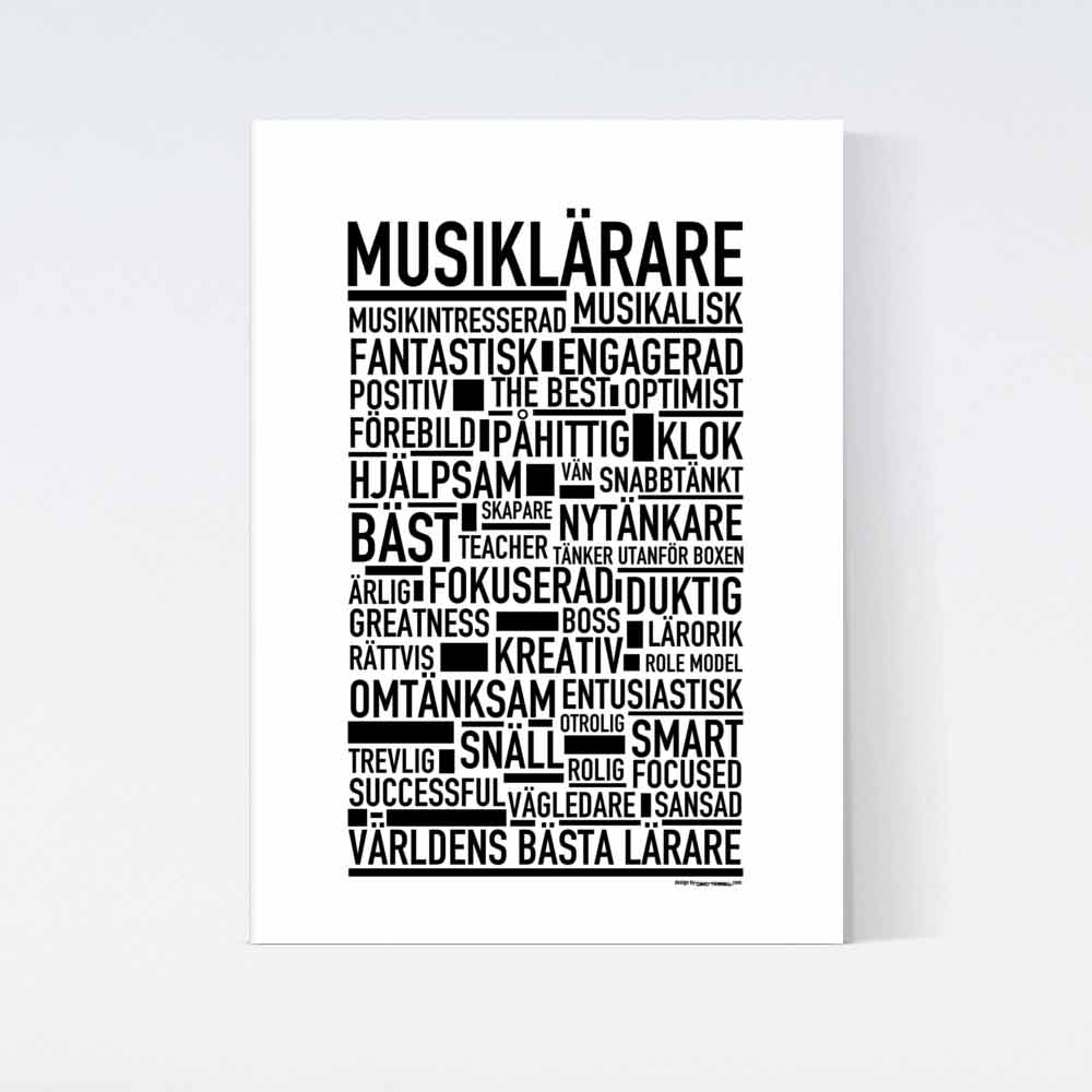 Musiklärare Text Poster