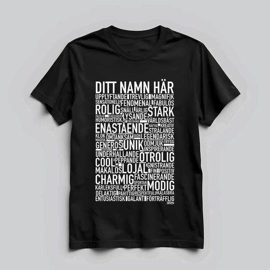 Valfritt Namn Text T-shirt