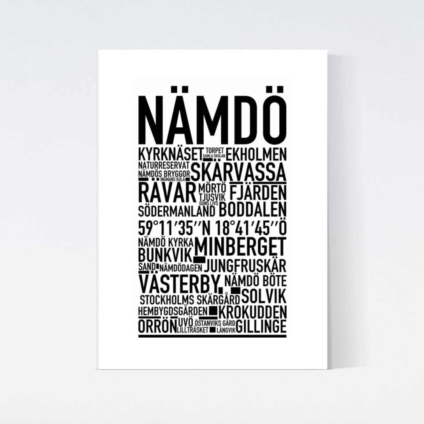 Nämdö Text Poster