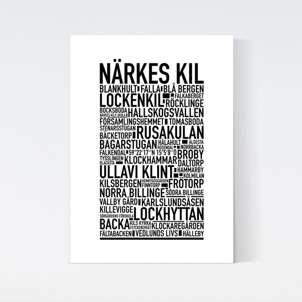 Närkes Kil Text Poster