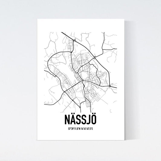 Nässjö Karta Poster