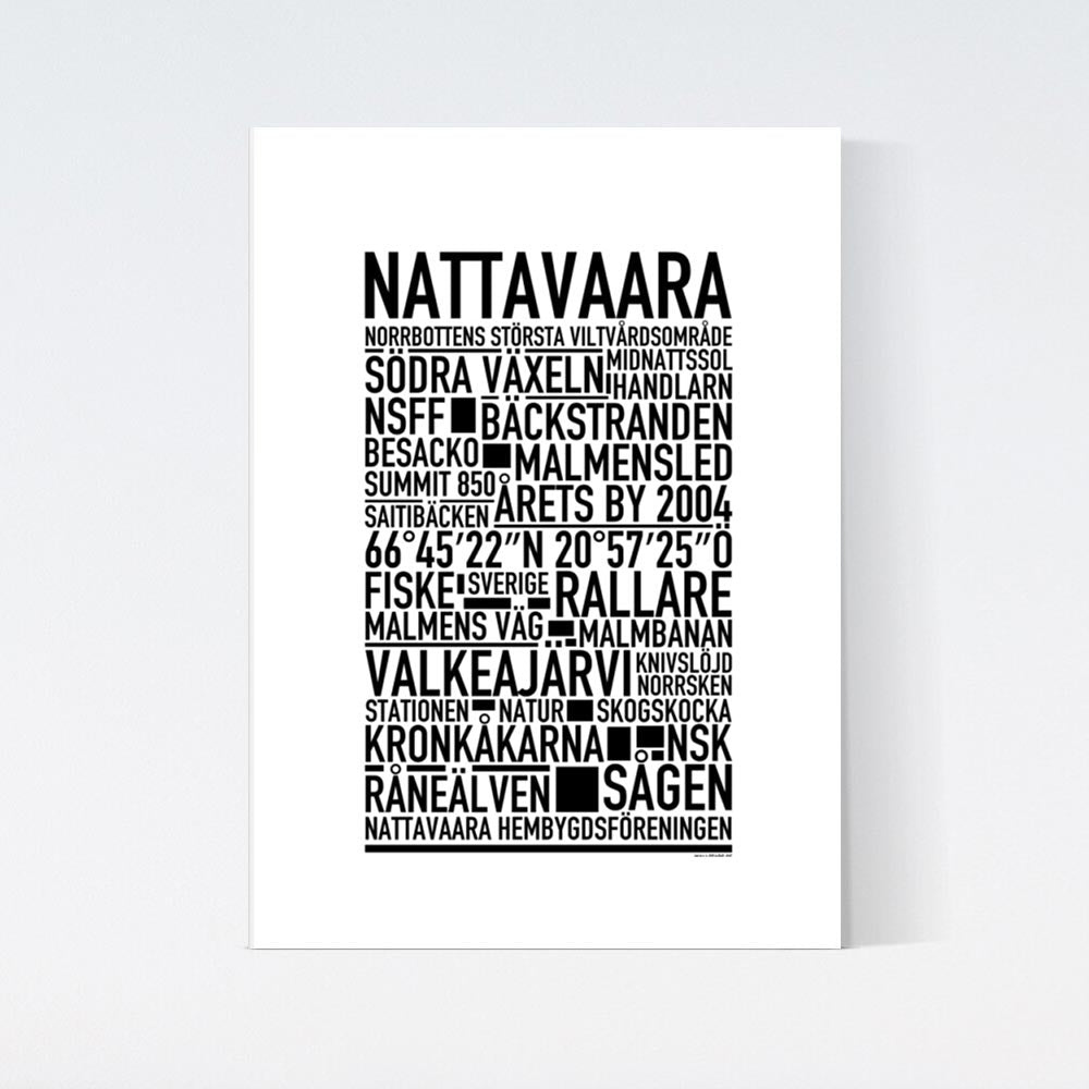 Nattavaara Text Poster