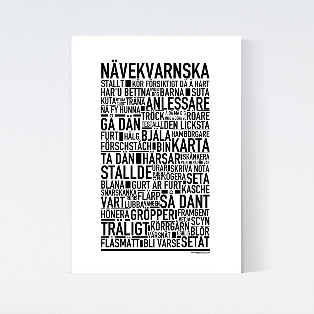 Nävekvarnska Dialekt Text Poster