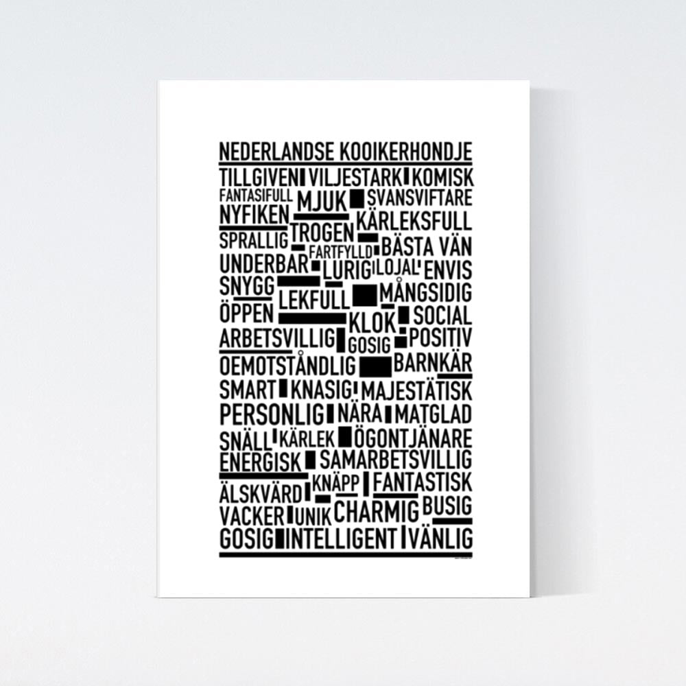Nederlandse Kooikerhondje Text Poster