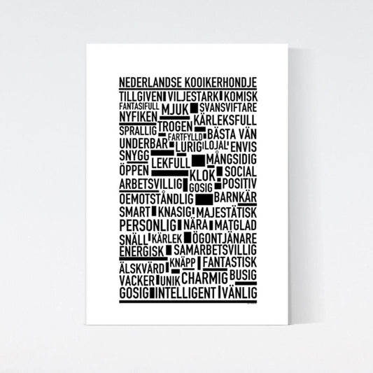Nederlandse Kooikerhondje Text Poster