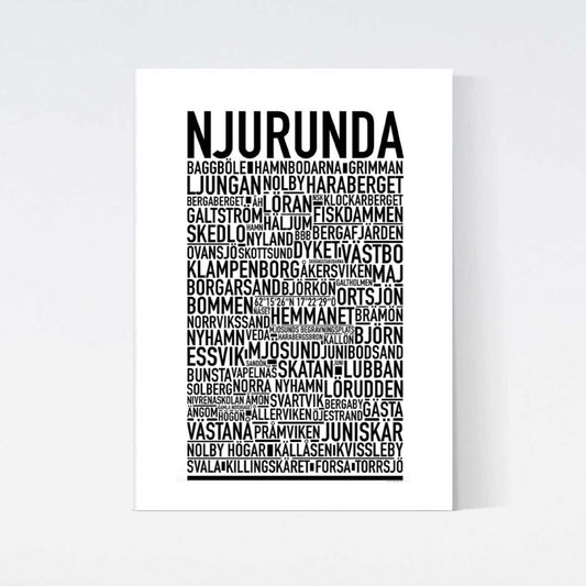 Njurunda Text Poster