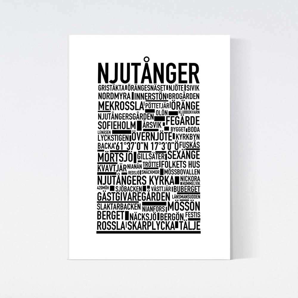 Njutånger Text Poster