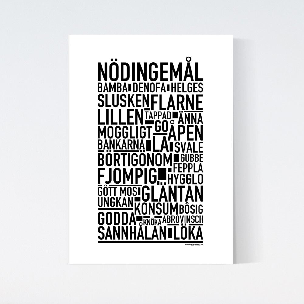 Nödingemål Dialekt Text Poster