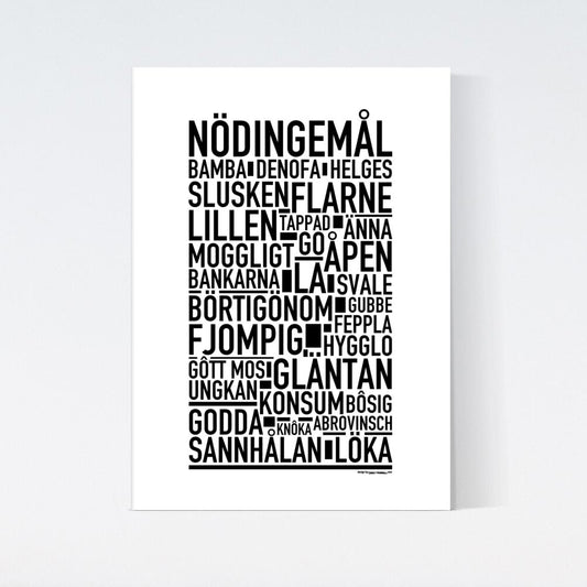 Nödingemål Dialekt Text Poster