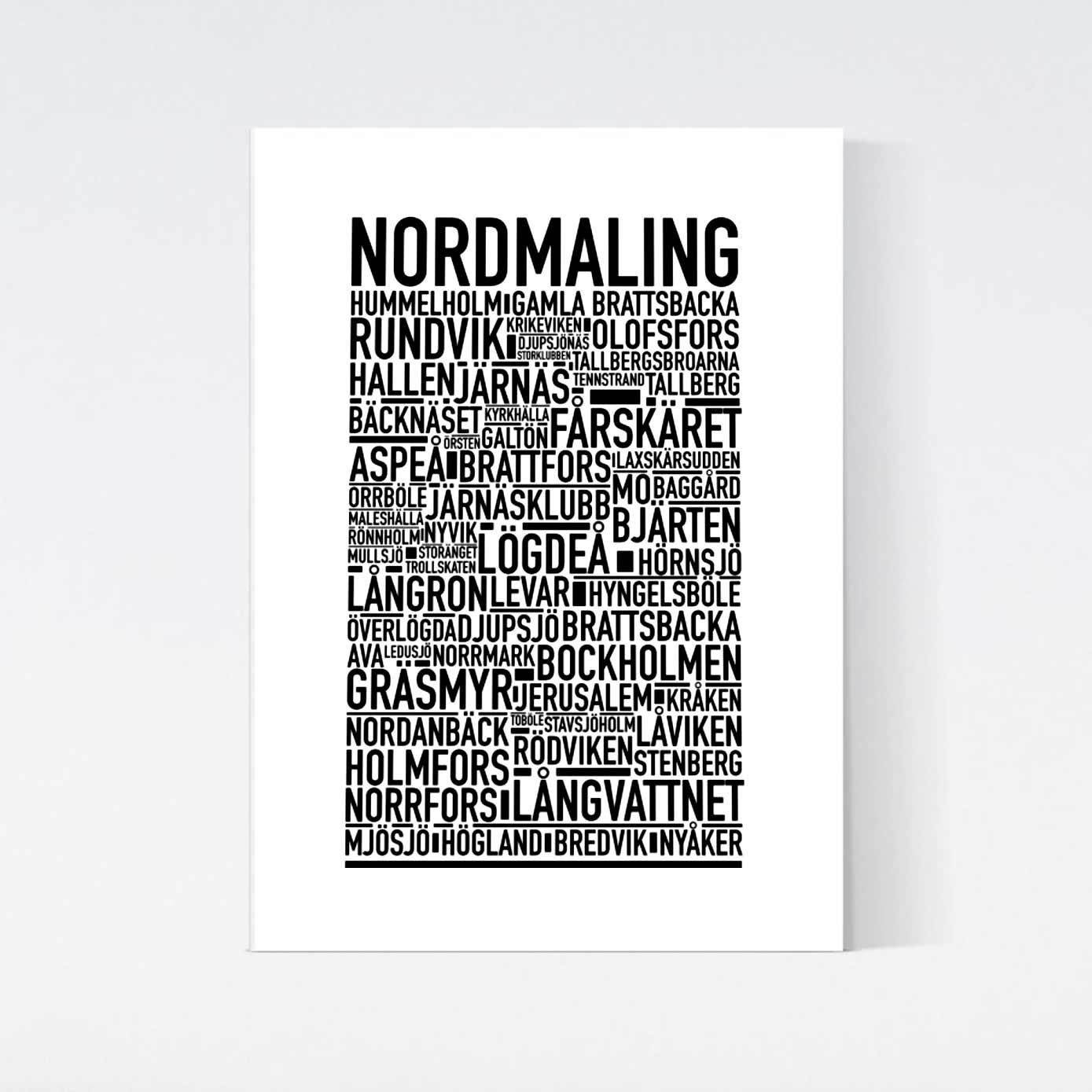 Nordmaling Text Poster