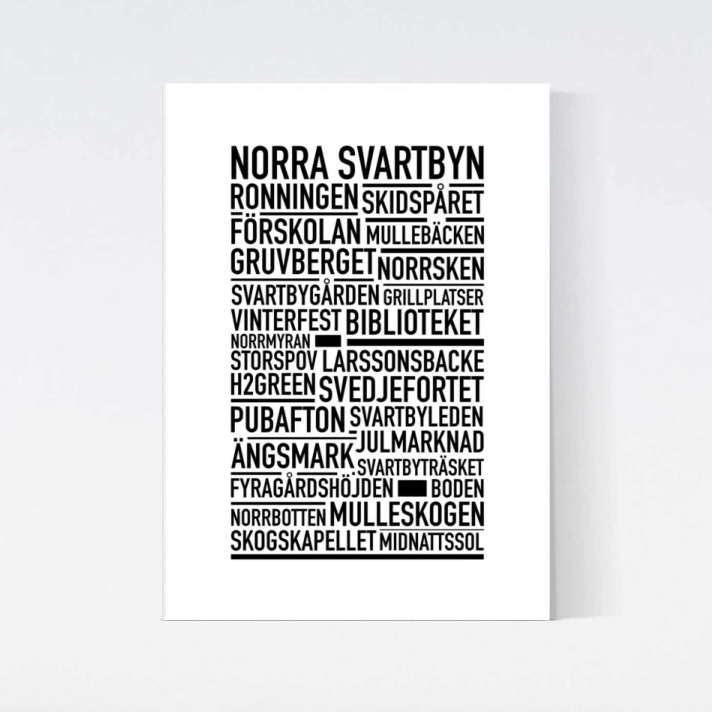Norra Svartbyn Text Poster