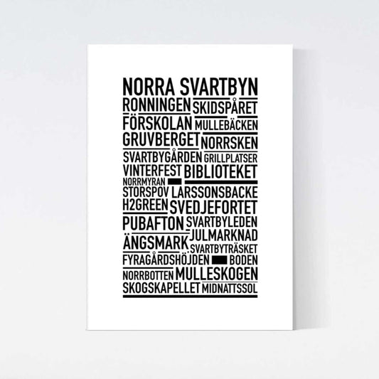 Norra Svartbyn Text Poster