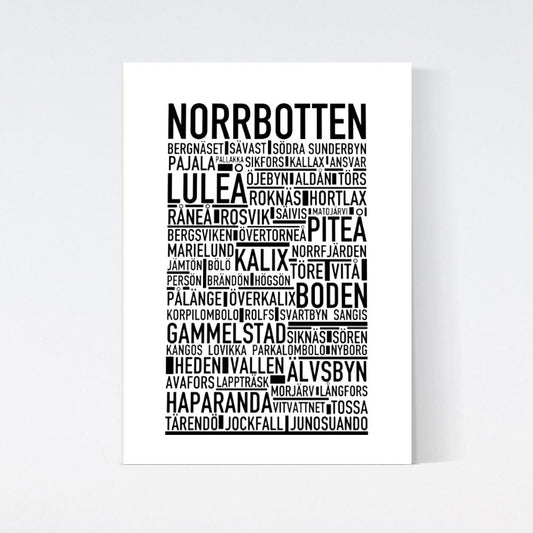 Norrbotten Landskap Text Poster