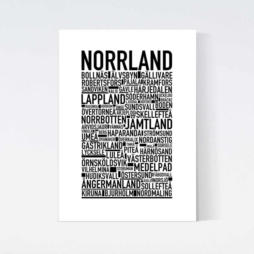 Norrland Landskap Text Poster