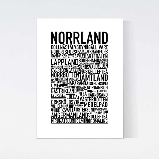 Norrland Landskap Text Poster