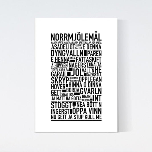 Norrmjölemål Dialekt Text Poster