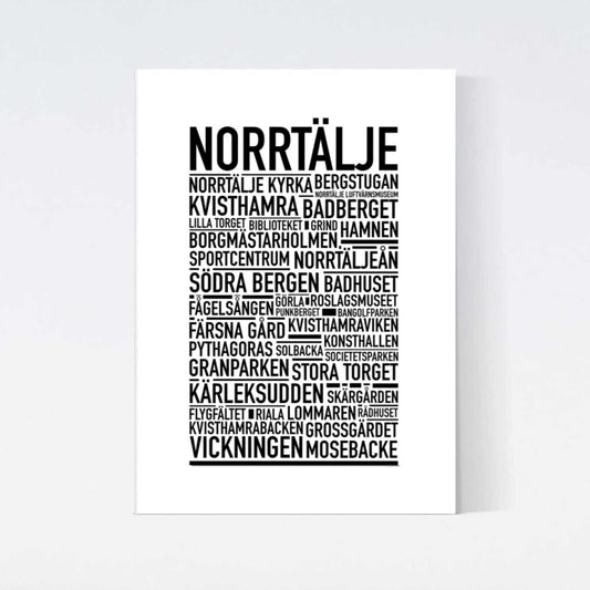 Norrtälje Text Poster
