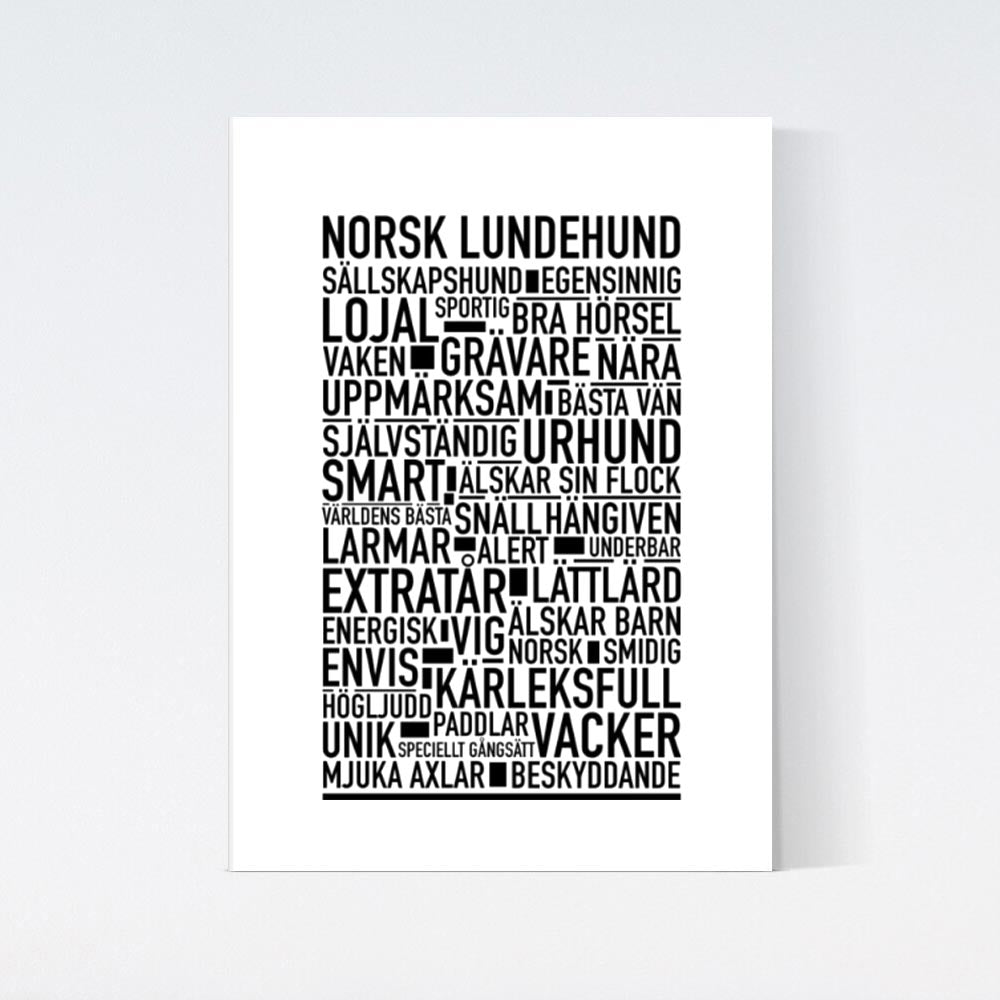 Norsk Lundehund Text Poster