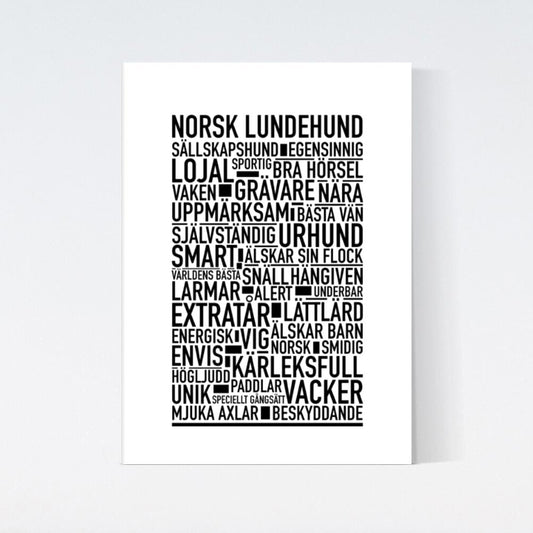 Norsk Lundehund Text Poster