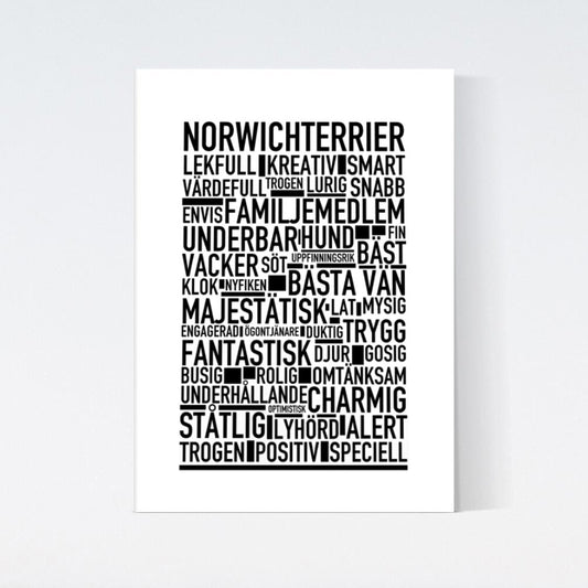 Norwichterrier Text Poster