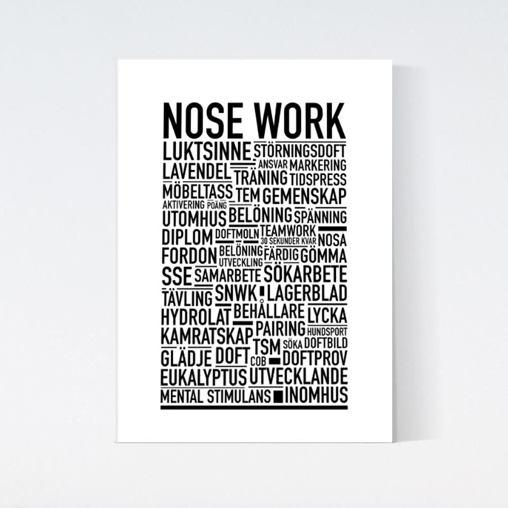 Nose Work Text Poster