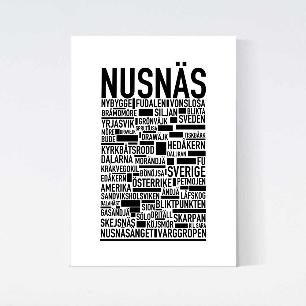 Nusnäs Text Poster