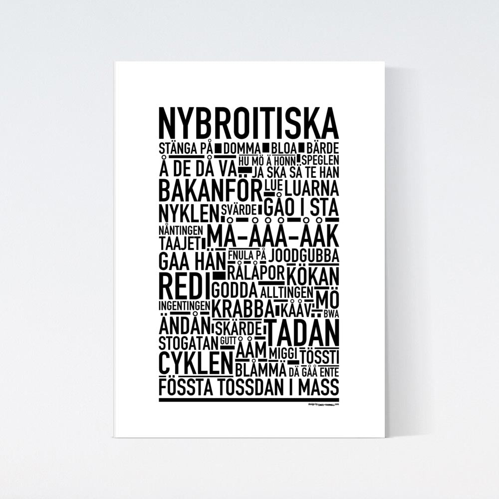 Nybroitiska Dialekt Text Poster