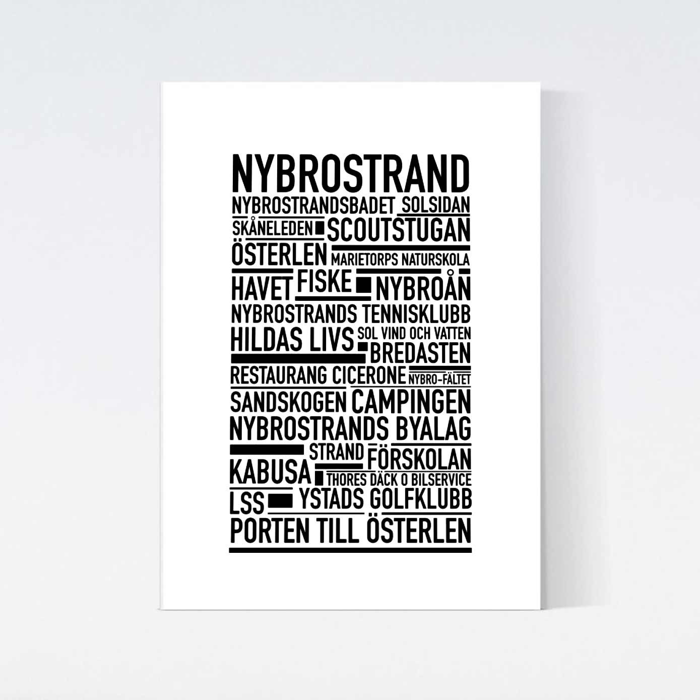 Nybrostrand Text Poster