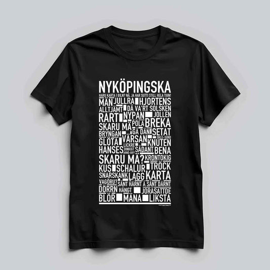Nyköpingska Dialekt Text T-shirt