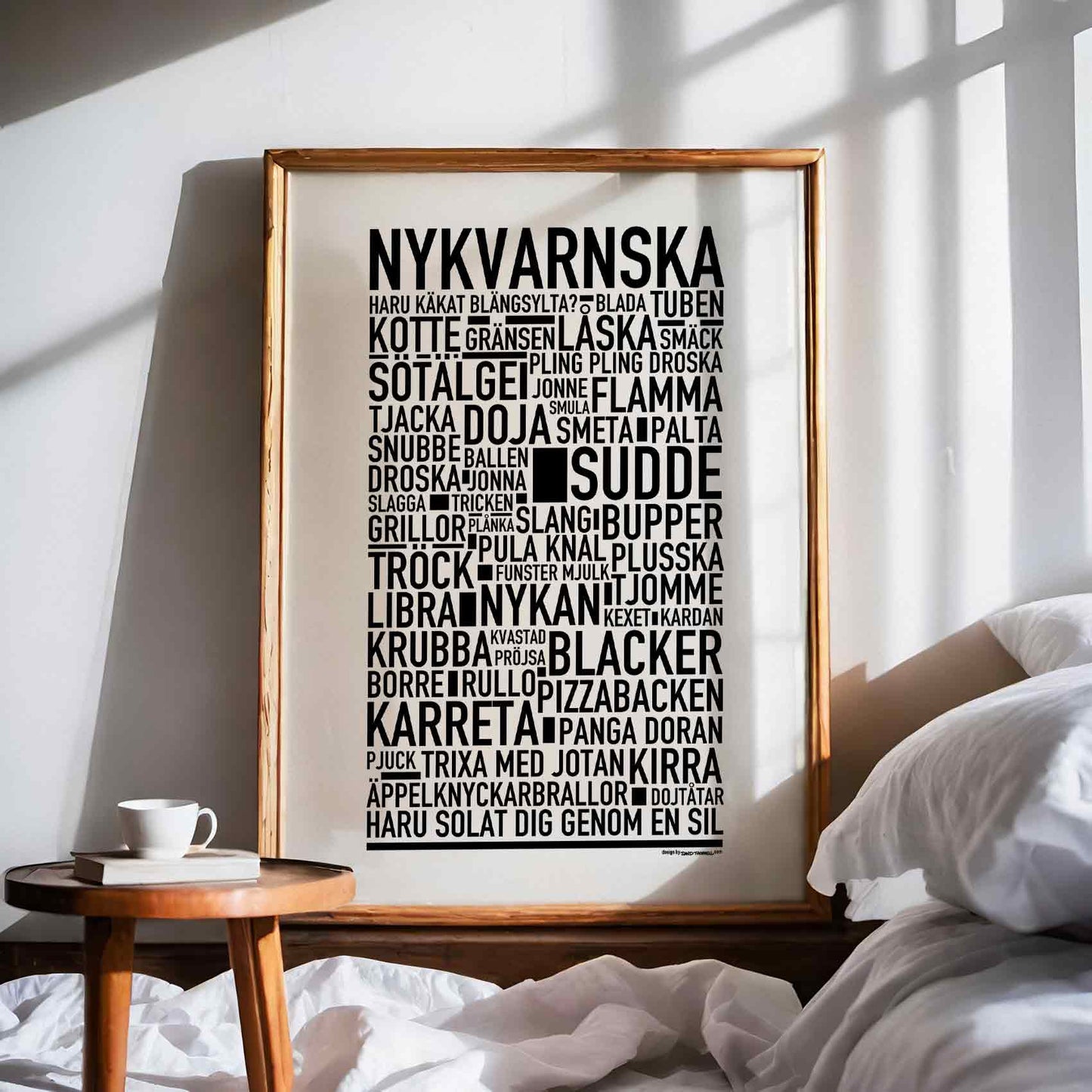 Nykvarnska Dialekt Text Poster