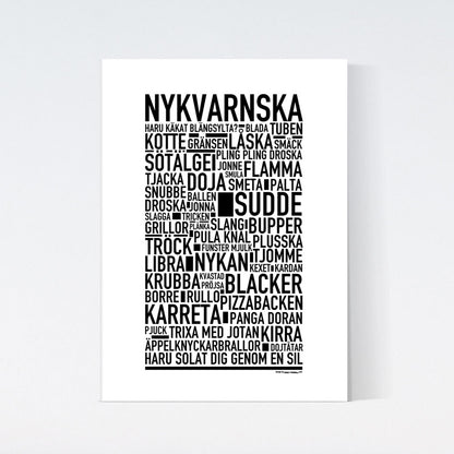 Nykvarnska Dialekt Text Poster