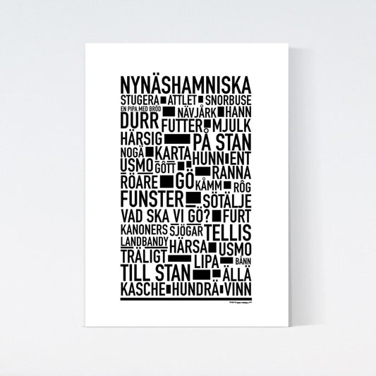 Nynäshamnitiska Dialekt Text Poster