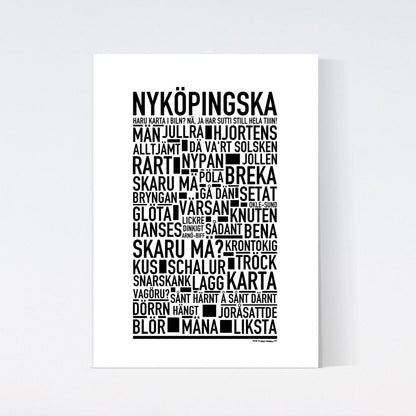 Nyköpingska Dialekt Text Poster