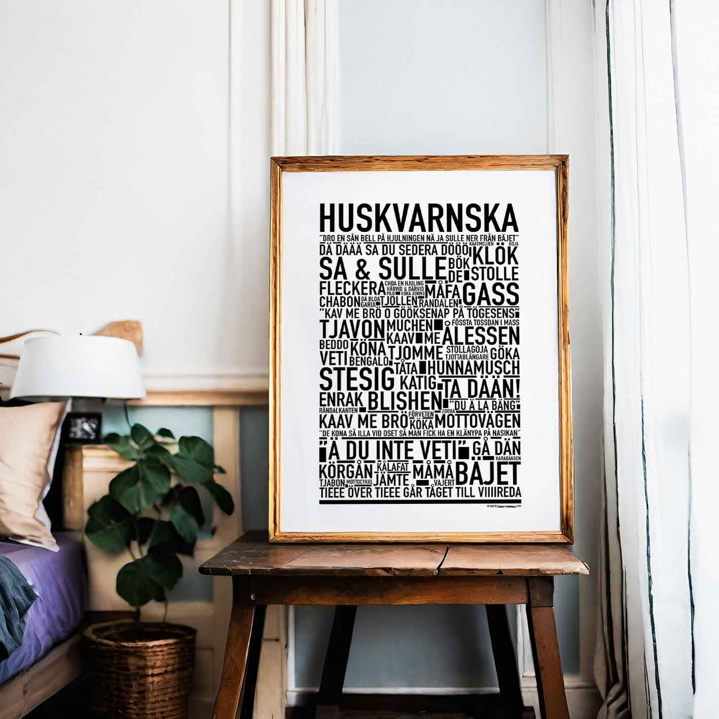 Huskvarnska Dialekt Text Poster