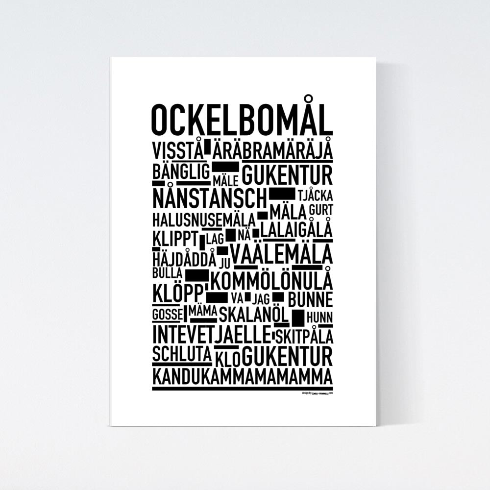 Ockelbomål Dialekt Text Poster