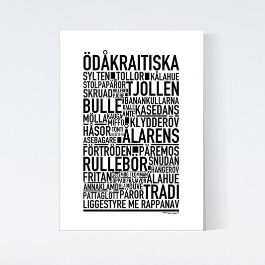 Ödåkraitiska Dialekt Text Poster