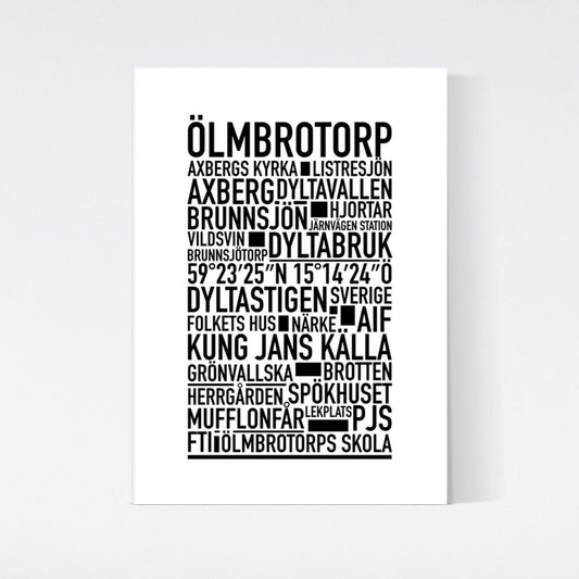 Ölmbrotorp Text Poster