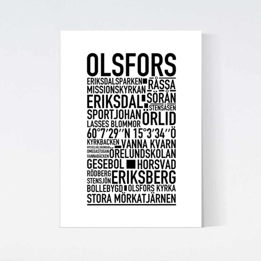 Olsfors Text Poster