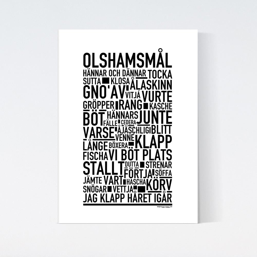 Olshamsmål Dialekt Text Poster