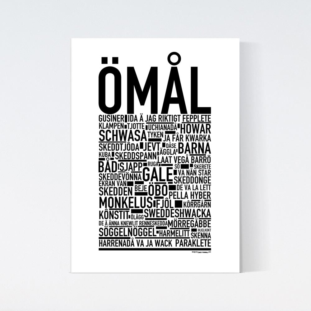 Ömål Dialekt Text Poster